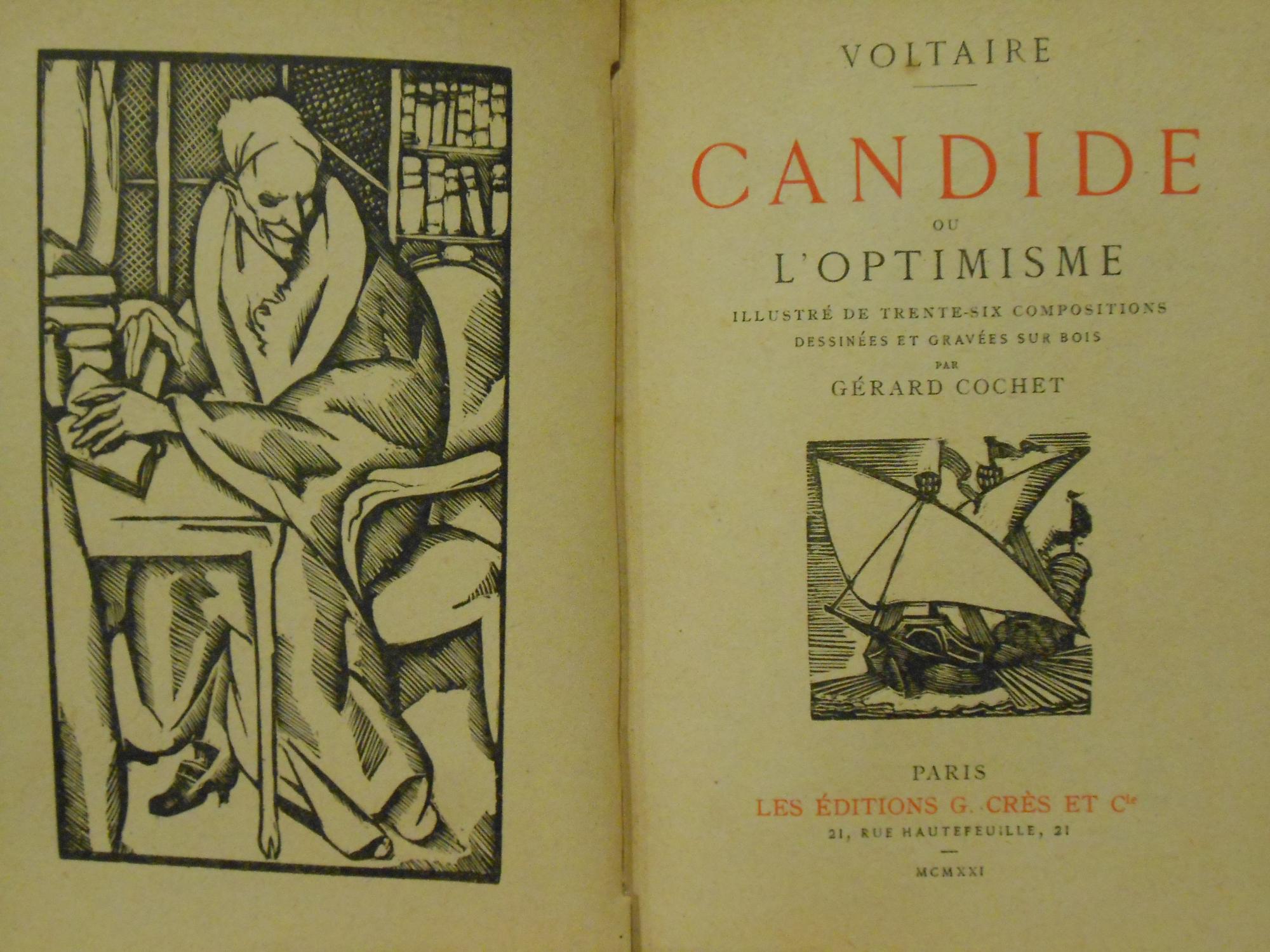 First page of first edition of Candide Book